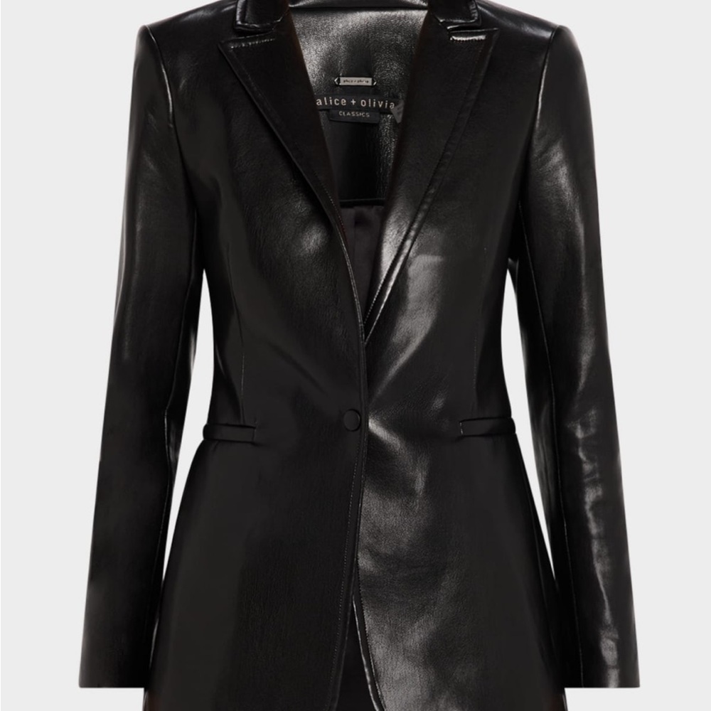 Alice + Olivia Black Leather Jacket